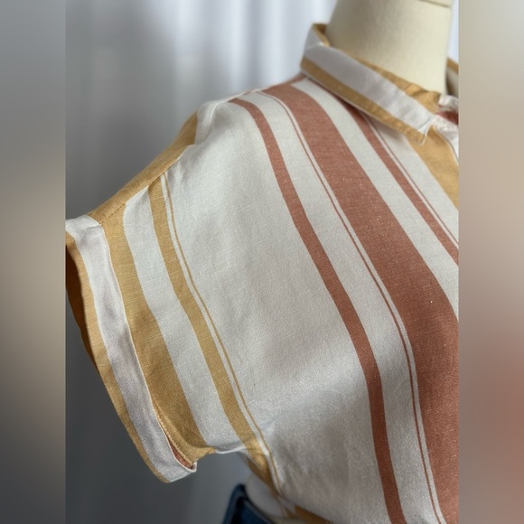 Altar'd State Cream Tan Short Sleeve Button Down Polo (846) - Picture 11 of 14